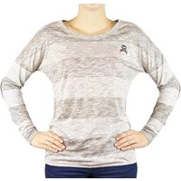 AvaMia T-Shirt Fresh Made, Damen Langarmshirt Shirt mit Breiten Streifen Ellenbogenflicken von AvaMia