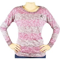 AvaMia T-Shirt Fresh Made, Damen Langarmshirt Shirt mit Breiten Streifen Ellenbogenflicken von AvaMia