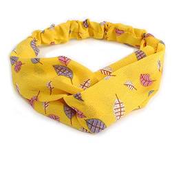 Avalaya Haarband / Kopfband, elastisch, Blumendesign, Gelb von Avalaya