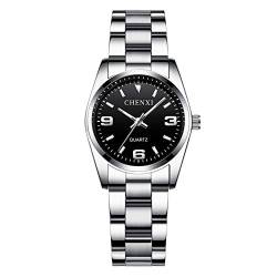 Avaner Analoge Herren Armbanduhr aus Edelstahl, Quarz, analog, Business Armbanduhr für Männer (black1) von Avaner
