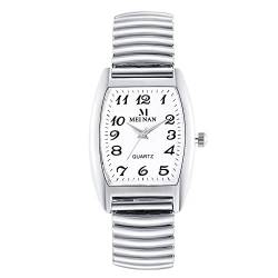 Avaner Armbanduhr Damen Herren Uhren mit quadratische Ultra-klares großes Zifferblatt Modische Damenuhren Herrenuhren mit elastisches Armband Ultra-dünne Quarzuhr für Frauen Männern von Avaner