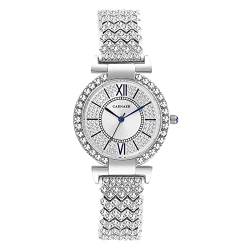 Avaner Armbanduhr Damen Uhr mit Runde Voll Diamant Gehäuse Armband Römische Ziffern Damenuhren Abnehmbares Band Analog Quarzuhr für Damen Frauen von Avaner