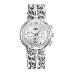 Avaner Armbanduhr Damen Uhr mit arabische Ziffern und DREI Separate Dekorative Zifferblätter Stilvolle Edelstahl Damenuhr Abnehmbares Armband Quarzuhr für Frauen von Avaner