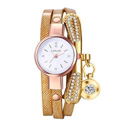 Avaner Armbanduhr Damen Uhren Mehrschichtig Gewickelte Damen Armbanduhren aus Leder Analog Quarzuhr für Frauen von Avaner