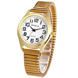 Avaner Armbanduhr Herrenuhren Modische Damenuhren mit großes digitales Zifferblatt, LEICHT ZU LESEN Analog Quarzuhr mit elastische Armband für Männer Frauen Paare von Avaner