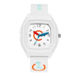 Avaner Armbanduhr Kinderuhren für Teenager: Sportliche wasserdichte Analoge Quadratische Uhr Silikonarmband Jelly Uhr Weiß für Jungen und Mädchen von Avaner