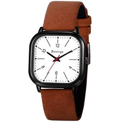 Avaner Armbanduhr für Damen Herren Klassische Quarzuhr mit quadratisches Zifferblatt Damenuhren Herrenuhren Unisex Uhr für Frauen und Männer Als Geschenke von Avaner