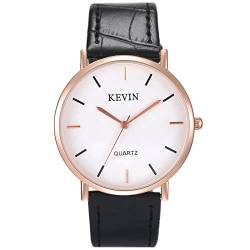 Avaner Armbanduhr für Damen Herren Modische Einfache Paaruhren Quarzuhr mit Leder Armband Unisex Uhr für Frauen Männer Als Geschenke von Avaner