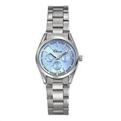 Avaner Damen Uhr Armbanduhr mit Balken Skala 3 Separate Kleine Zifferblätter Damenuhr Analog Quarz Uhr für Damen von Avaner