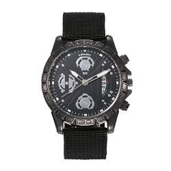 Avaner Herren Uhr Armbadnuhr mit Leuchtzeiger Kalender Funktion 3 Separate Kleine Zifferblätter Nylon Geflochtene Armband Analog Quarz Herrenuhr für Herren von Avaner