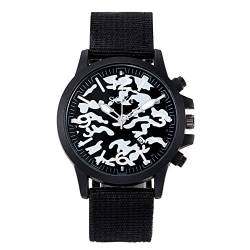 Avaner Herren Uhren Armbanduhr Sport Camouflage Zifferblatt Quarz Uhr Herrenuhr Nylon Armband Analog Uhr für Männer von Avaner