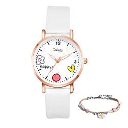 Avaner Lernuhr Kinder Armbanduhr für Mädchen Kinder Uhr mit Süßes Armband Leder Studentenuhr Lern Armbanduhr für Kinder von Avaner