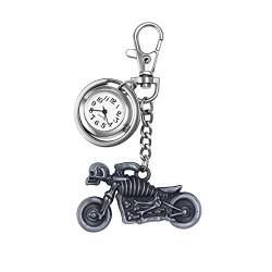 Avaner Schlüsselanhänger Taschenuhr, Rucksack Gürtel Taschenuhr, Schlüsselanhänger Uhr mit Anhänger, Clip on Schlüsselschnalle Revers Uhr für Damen und Herren von Avaner