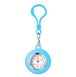 Avaner Taschenuhr mit Karabiner Uhr: Blaue Schwesteruhr mit Silikonschutz Wandern Schnalle Uhr Rucksack Schnalle Uhr Arbeit Uhr für Männer Frauen von Avaner