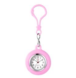 Avaner Taschenuhr mit Karabiner Uhr: Rosa Schwesteruhr mit Silikonschutz Wandern Schnalle Uhr Rucksack Schnalle Uhr Arbeit Uhr für Männer Frauen von Avaner