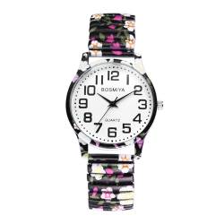 Avaner Uhren Damen Bohemian Stil: Stretchband Armbanduhr mit hochauflösendem großen Ziffern Analoge Quarzuhr Einziehbare Banduhr Leicht Ablesbare Uhr für Frauen von Avaner