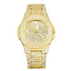 Avaner Uhren Damen Herren Armbanduhr Trendy Damenuhr Voll Diamant Unisex Uhr Armband Abnehmbares Armband Quarzuhr für Männer und Frauen von Avaner