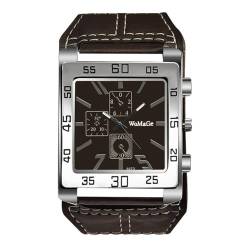 Avaner Uhren Herren Leder Armband: Armbanduhr mit Quadratisches Zifferblatt Herrenuhr Punk Uhr mit arabischen Ziffern Analog Quarz für Männer von Avaner