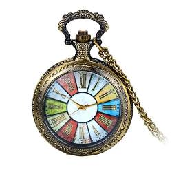Avaner Vintage Steampunk Taschenuhr Retro-Stil Rad Halskette Uhr mit Quarzwerk Kettenuhr für Herren Damen als Vatertag Muttertag Weihnachten Geschenk von Avaner