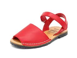 Avarca Sandalen Leder Kinderschuh Klettverschluss Sandalette Mädchen Jungen Sommer Schuhe Rot Größe 30 EU von Avarca