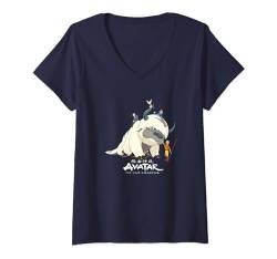 Avatar: Der Herr der Elemente Appa Gruppenpose Logo T-Shirt T-Shirt mit V-Ausschnitt von Avatar: The Last Airbender