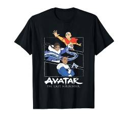 Avatar: The Last Airbender Aang Katara & Sokka Split Panels T-Shirt von Avatar: The Last Airbender
