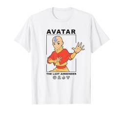 Avatar: The Last Airbender Elements Symbols Aang Portrait T-Shirt von Avatar: The Last Airbender