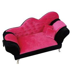 Avejjbaey 1/6 Puppenhaus Fancy Couch Sofa Rose Pink Schmuck Aufbewahrung Organizer Box Kann Fächer Öffnen Sessel Sofa Box Geschenk Schmuckkästchen von Avejjbaey