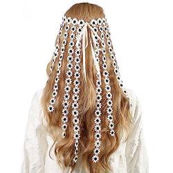 Böhmisches Haarband mit Quasten, Dekor, ethnisches Stirnband für Mädchen, Festival, Cosplay, Halloween, Party, Blumenstirnbänder für Frauen, Hippie-Blumenstirnband von Avejjbaey