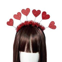 Glitzer-Haarreifen mit Herzen, Valentinstag, Rosenverkauf, schöne Neujahrsparty, zarte Lametta, Glitzer-Haarband, Herz-Haarbänder von Avejjbaey