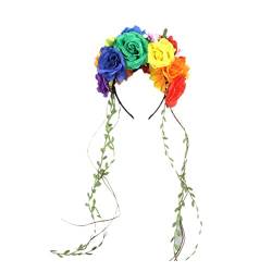 Halloween-Blumen-Haarband, dünnes seitliches Haarband mit Blättern, schönes Blumen-Stirnband für Mädchen, Haarzubehör, niedliche Stirnbänder für Frauen, niedliche Blumendekor, Stirnbänder für Frauen von Avejjbaey