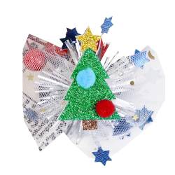 Weihnachtliche Haarnadel für Kinder, lustige, glitzernde Netz-Haarspangen, rutschfeste Seitenklammer, Weihnachtsbaumdekoration, Schneeflocken-Haarspange, Weihnachts-Haarspangen von Avejjbaey