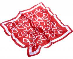 Avenella: ideales Valentinsgeschenk: romantisches NICKITUCH mit Herz-Muster, Tuch, Halstuch; ca. 53x53 cm, in rot-weiss zum Valentinstag von Avenella