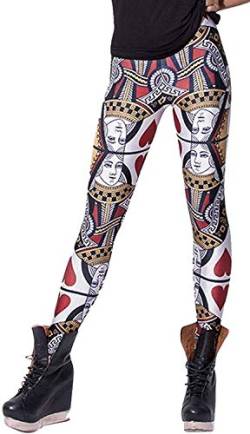 Aventy Damen Supernova Einhorn Digital Printed Tight Stretchy Skinny Workout Pants Karten Einheitsgröße, Karten, One size von Aventy