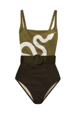 Averie Damen Corina One Piece Swimsuit, Green, S von Averie