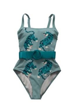 Averie Women's Swimsuit Marina Belted One-Piece XS-3XL Recycled Fabric von Averie