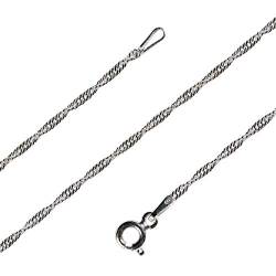 Avesano Singapurkette 925 Silber für Damen 1,4 mm Frauen Halskette Damenkette Silberkette ohne Anhänger in 925er Sterling Silber Länge 38 40 42 45 50 60 cm 101082-040 von Avesano