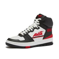 Avia 830 Men’s Basketball Shoes, Retro Sneakers for Indoor or Outdoor, Street or Court - Black/Red/White, 10.5 Medium von Avia