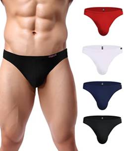 Avidlove Unterwäsche Herren Unterhosen Männer Slip Baumwolle String Sport Tanga Rot Weiß Blau Schwarz L von Avidlove