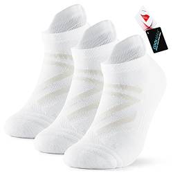 Avoalre 3 Paar Coolmax Knöchelsocken,Sportsocken Baumwolle,Atmungsaktive Laufsocken für Frauen 43-46,kurze Sneaker Socken für Fitness, Laufen, Joggen, Wandern, Workout, Freizeit-Outdoor Söckchen von Avoalre