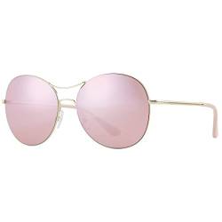 Avoalre Sonnenbrille Damen Sonnenbrille rosa verspiegelt Pilotenbrille mit Metallrahmen [UV400 Schützen Linse] Klassische Brille Fliegerbrille von Avoalre