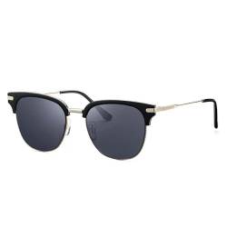 Avoalre Sonnenbrille Retro Sunglasses, 100% UV400 Schutz Trend Vintage Style Verlaufsglas Metallbügeln, Grau von Avoalre
