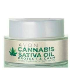 Avon Cannabis Sativa Oil Anti-Aging Tagescreme mit Hanföl feuchtigkeitsspendend - von Avon