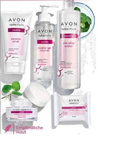 Avon Nutra Effects SOOTHE Gesichtspflege-Set 5 tlg. für empfindliche Haut parfumfrei - ohne Alkohol von Avon