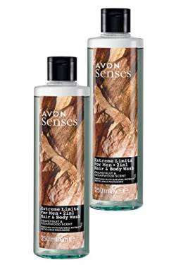 Avon Senses Extreme Limits Grapefruit & Sandal Duft für Haar & Körper Männer Duschgel 250 Ml. Duo Set von Avon