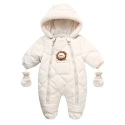 Avrilight Baby Cosplay süßer kleiner Bär geformter Jumpsuit Kleinkind Winter verdicken Mantel Cartoon Kapuzen Schneeanzug mit Handschuhen Kleinkind winddicht warmer Overall Outwear Schneeabnutzung von Avrilight