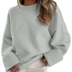 Women's Oversized Sweater 2023 Casual Fall Crewneck Long Sleeve Comfy Loose Fuzzy Knit Chunky Warm Pullover Pullover Tops von AwayHome