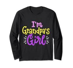 Ich bin Opas Mädchen Lustiger Vatertag, Großvater, Kinder, Mädchen Langarmshirt von Awesome Dad & Kids Father's Day Gear