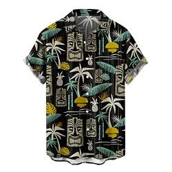 Angebot des Tages Hawaii Hemd Männer Kurzarm Hawaiihemd Funky Button Down Sommerhemd Vintage Bequeme Strandhemd Festival Passform Freizeithemden Leichtes Blumenhemd Urlaub Outfit Shirt von Awrvia