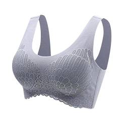 Bustier Damen ohne Bügel Push up Crop Top Sexy Bustier Spitze Bra Set Sport BH für Alltag Yoga Bralette Fitness Elegant Bustier Herausnehmbare Einlagen Kleidung Bequemer Bralette von Awrvia